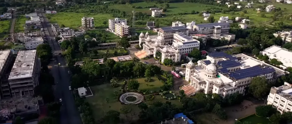 Aerial view of the Datta Meghe campus, Wardha